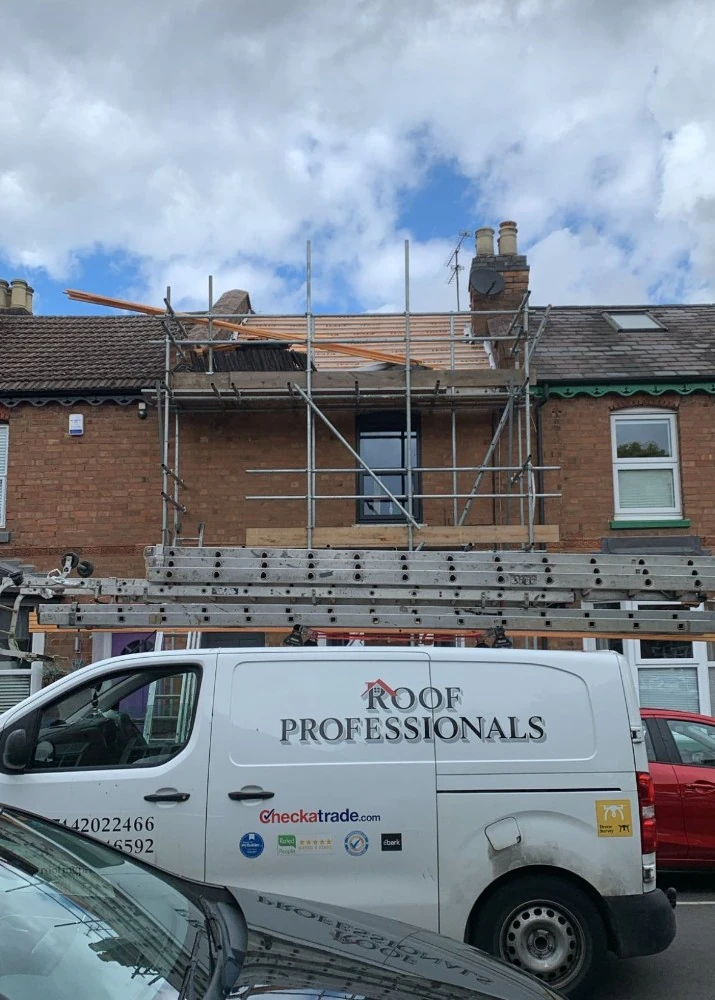 New slate roof being fitted on a Colchester home